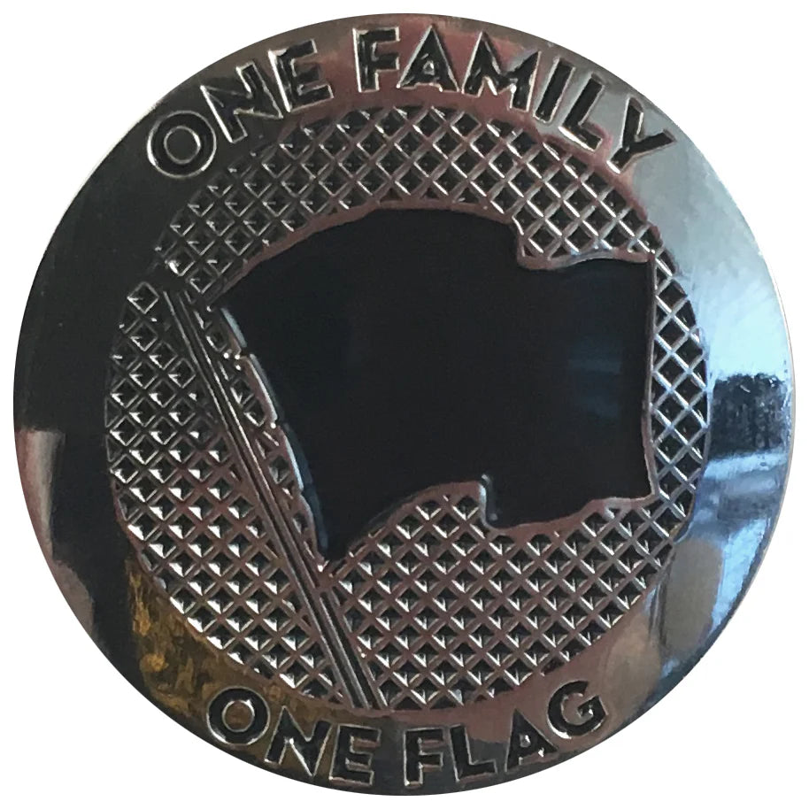 Pirates Press Records - One Family, One Flag - Enamel Pin - Silver