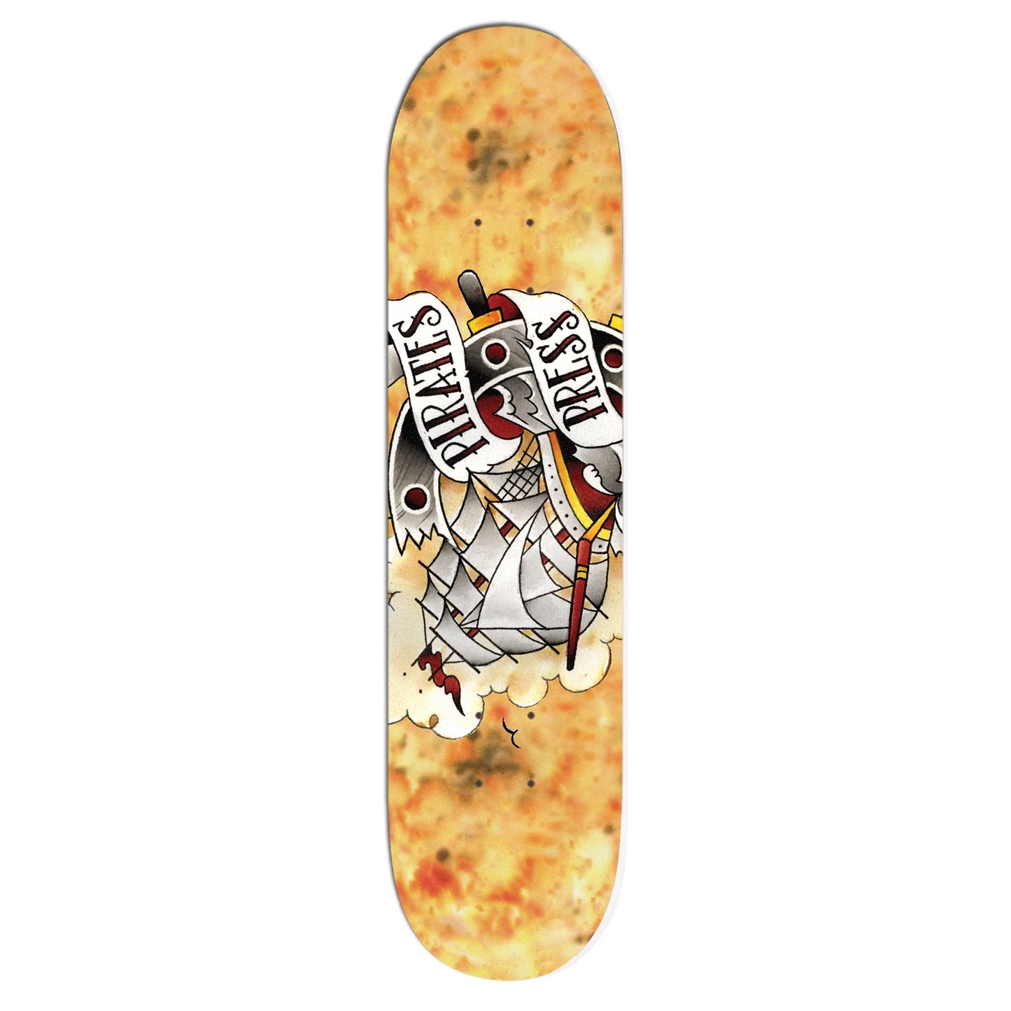 Pirates Press - Full Color Tattoo Ship - Skateboard Deck